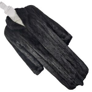 LOWENTHAL! MINK! SPECTACULAR ESPRESSO BROWN RANCH MINK FUR FULL LENGTH COATSZ L